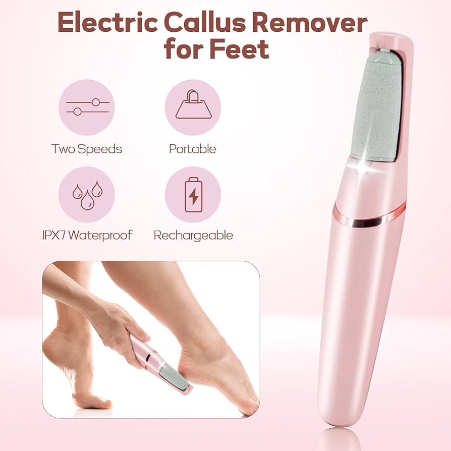 Rechargeable Foot Callus Remover With 1 Extra Head