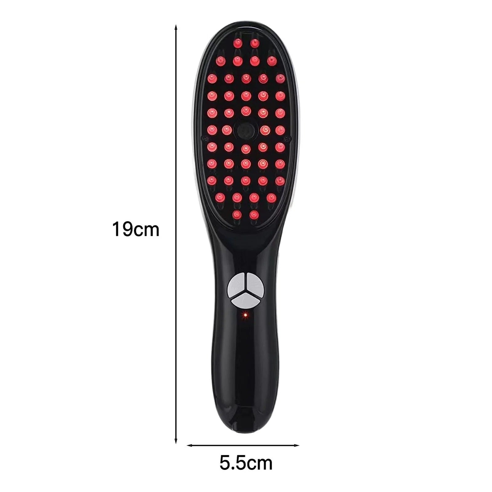 Electric Massage Comb – Blue & Red Light Therapy, Vibration Brush, Spray & Negative Ion Scalp Massager (Rechargeable)