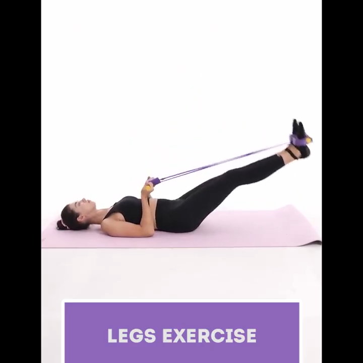 Foot Pedal Resistance Band – Elastic Sit-Up Pull Rope for Yoga & Fitness | Tummy Trimmer (Random Colors)